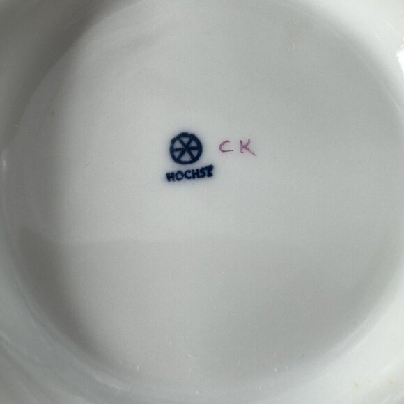 1975 Hochst German Vase Magenta House Church with Gold Trim Germany Porcelain - Picture 8 of 16